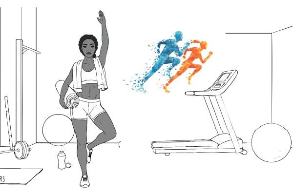 Wall printing for gyms and fitness studios with dynamic wall graphics